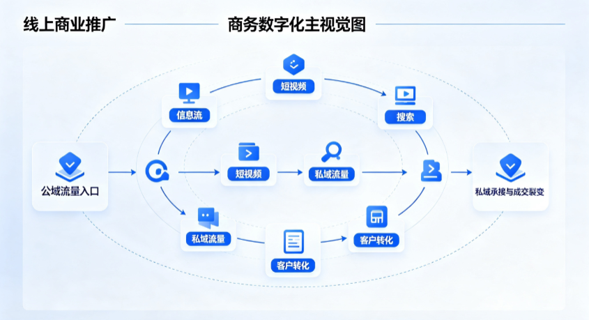 松滋市线上商业推广怎么做？全域流量闭环搭建与低成本转化实战指南